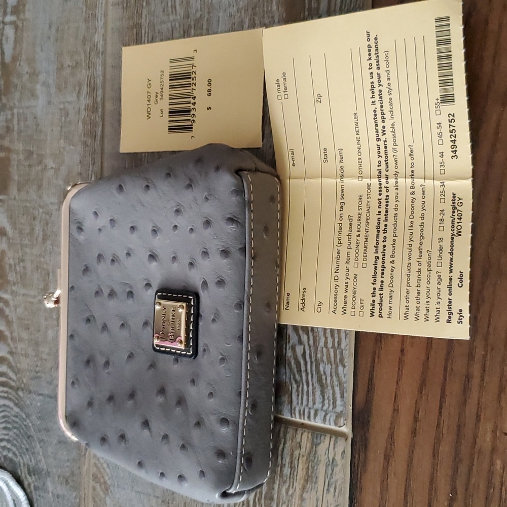 Dooney & Bourke Ostrich Large Framed Coin Purse